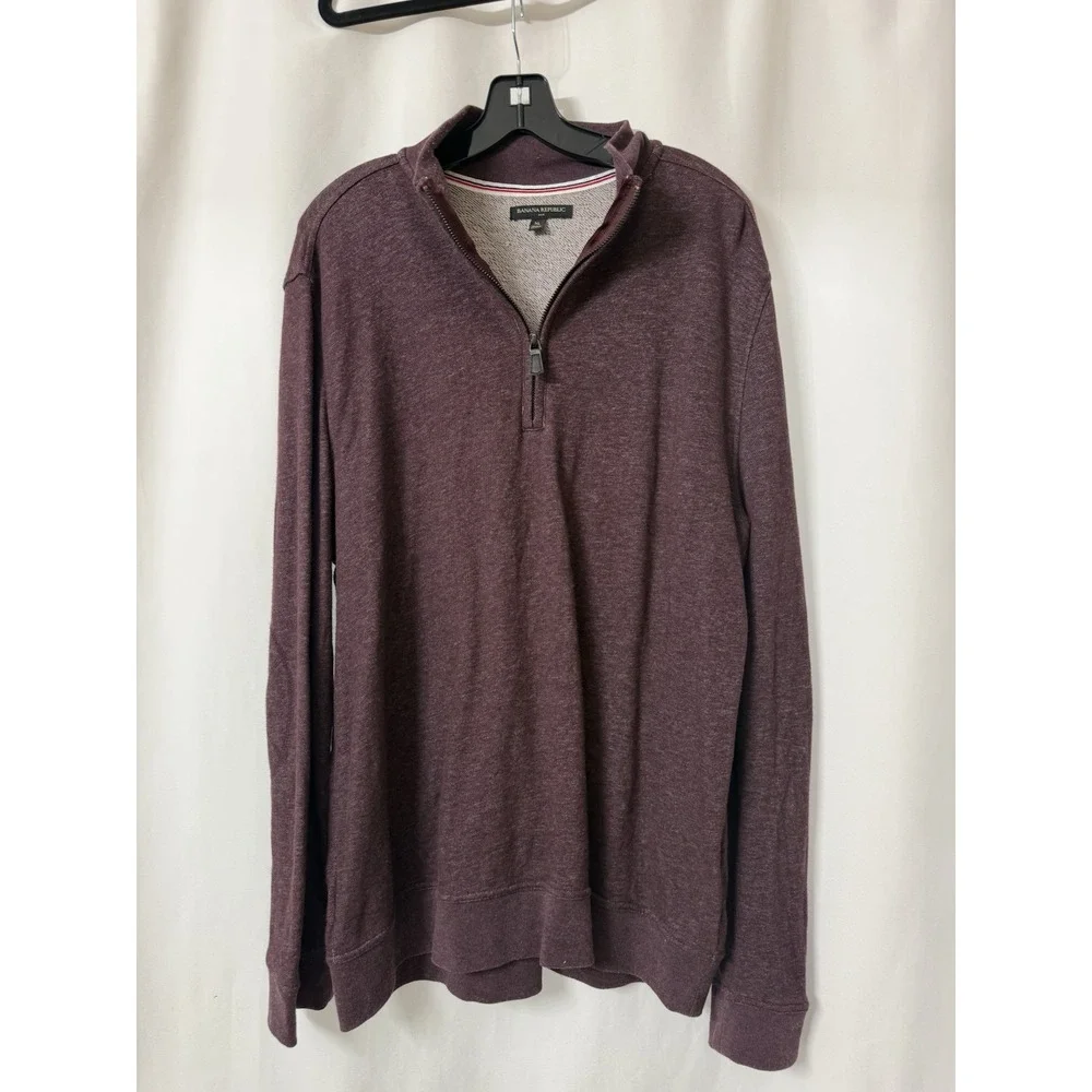 Banana Republic 1/4 Zip Knitted Cotton Pullover Size‎ XL. N21